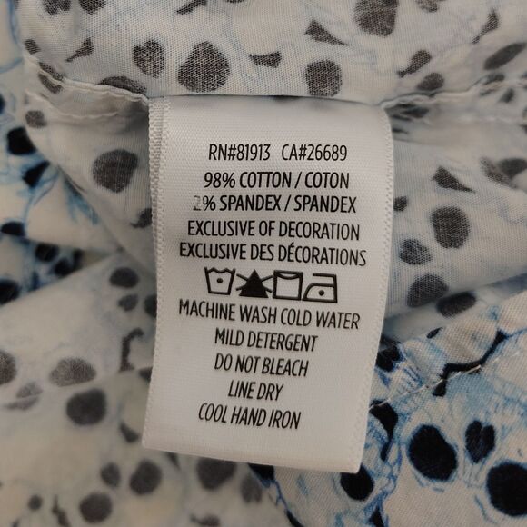 ROBERT GRAHAM Skull Print Button-Down Small Men's Short Sleeve Casual Shirt Top - Picture 7 of 7